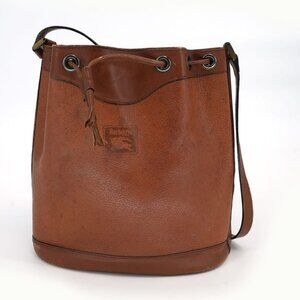 Pre-Owned Burberry Leather Bucket Shoulder Bag